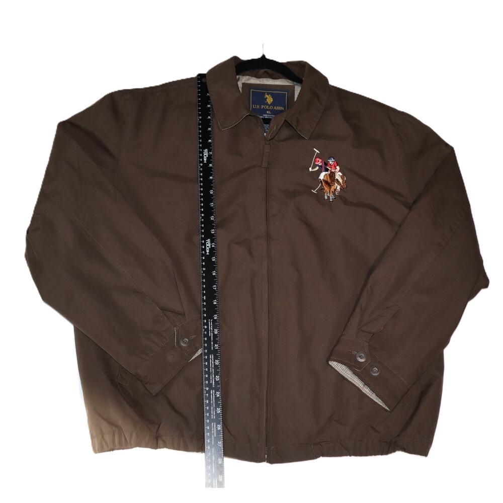 VINTAGE US POLO ASSN DARK‎ BROWN JACKET XL